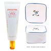 Innisfree Vitamin C Blemish Tone-Up Sun Cream 50mL+Play Green Cosmetic Pouch (Blue) / 이니스프리 비타민C 잡티 톤업 선크림 50mL+플레이그린 화장품 파우치 (블루)