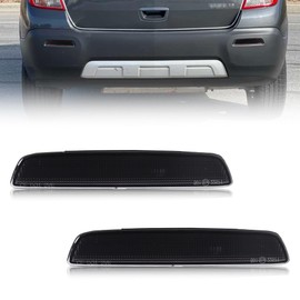 VYNTRAL Rear Bumper Reflector Compatible with Chevy Trax LS/LT/LTZ 2013-2016, GMC Terrain SLE/SLT 2010-2015, [DOT] [IP67 Waterproof] Rear Bumper Reflector Cover [No Bulbs], 2 PCS, Smoked Lens
