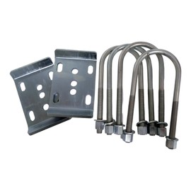 WFO Concepts Rear Axle UBolt Flip Kit for 4.0” Axle Tube With 3.0” Wide Leaf Springs, Includes UBolts and Spring Plates