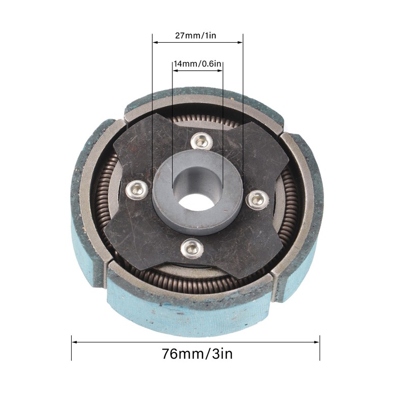 76mm Clutch Flyweight Metal Alloy Rugged Construction for 4 Stroke