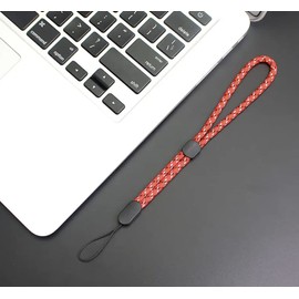 RATASK Pack of 5 Adjustable Wrist Strap Lanyard, Mobile Lanyard Strap Accessories (Red, pack of 5)