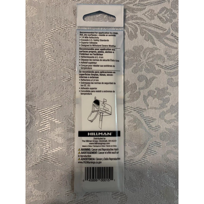 Hillman Silver 1-in White Reflective Vinyl Safety Tape 0.5-ft Model