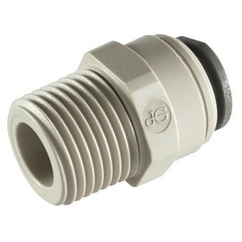 JOHN GUEST - 3/8" OD X 3/8" BSPT MALE STR ADAPTOR - BSPT Thread (Push-in Fittings, Imperial)