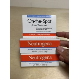 Neutrogena on-the-Spot Acne Treatment Vanishing Cream Formula 0.75 Oz EXP: 01/26