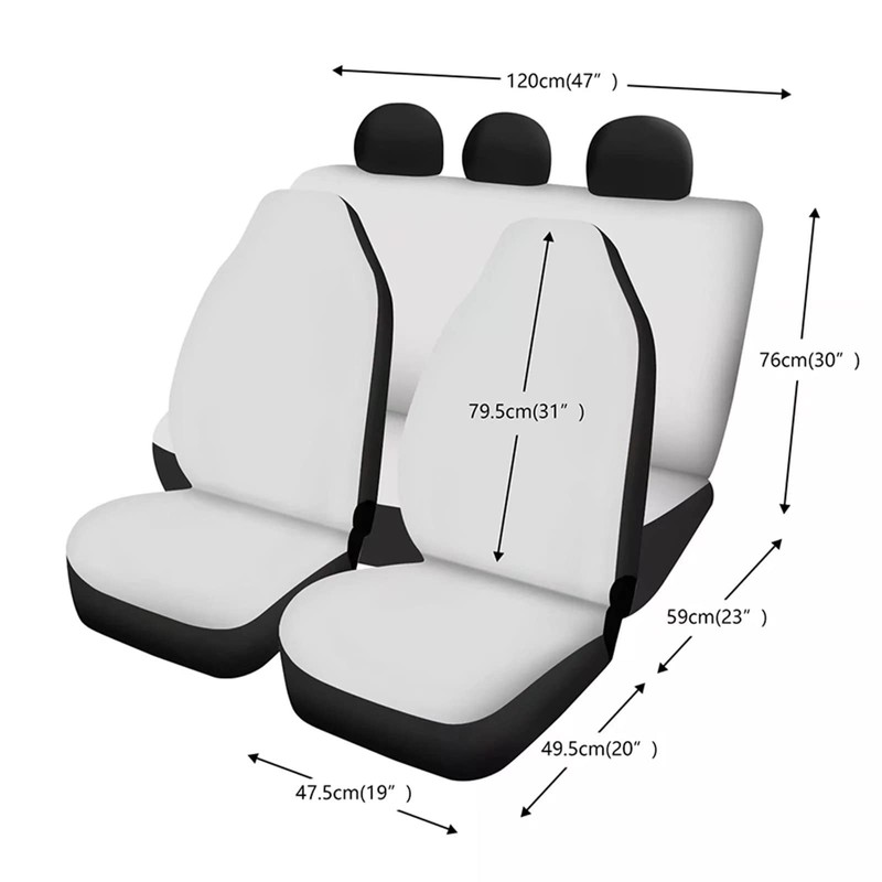 Suobstales American Flag Deer Car Seat Covers Front Back Split