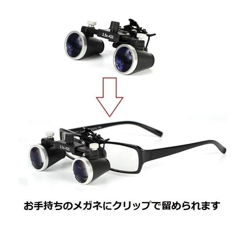 Kurtvenid 3.5x Magnifier 3.5X Binocular Magnifier Dual Use Adjustable Interpupillary