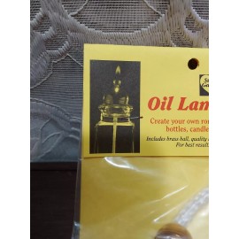 Unbranded New Old Stock OIL LAMP ADAPTER Kit Convert Bottles CRAFTS CAMP Brass Ball