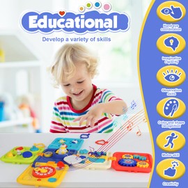 XIAPIA Montessori Toys for 1 Year Old Baby, 6-in-1 Sensory Toys for Toddler 1-3, Activity Cube for 18+ Months, Educational Busy Cube Learning Toys, First Birthday for 1 2 3 Boy & Girl