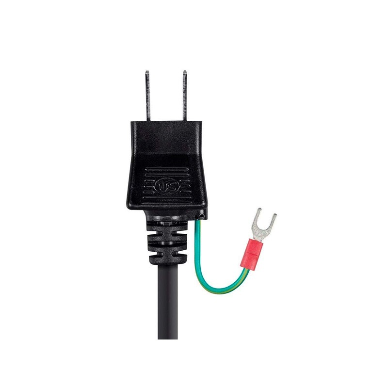 Monoprice 101310 18AWG Japan Power Cord Cable with Ground, Black