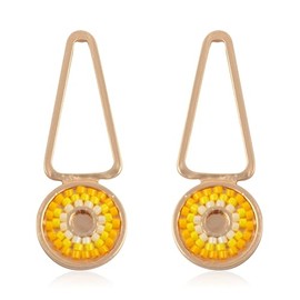 Bohemian Beaded Statement Earrings - Lightweight Sparkly Crystal Teardrop Dangle, Rainbow Marquise, Multi Color Oval Drop, Pearl Hoops, Metal, not known