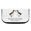 Mr. & Mrs. Panda Penguin Love Cosmetic Bag, White, Hand