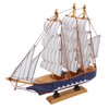 Model Ship Mediterranean Style High Density Natural Pinewood Durable Vibrant
