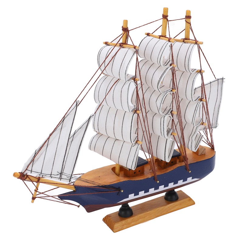 Model Ship Mediterranean Style High Density Natural Pinewood Durable Vibrant