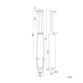 FELGNER Door Lock Hub 95 | High Quality Anchor for Holding / Keeping Open Front Doors, Apartment Doors, Office Doors | Strong Hold Thanks to White Rubber Buffer | F1 Silver Anodised