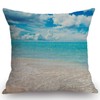 Swono Beaches Sunny Day Cotton Linen Throw Pillow Case Home