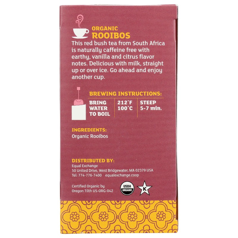 EQUAL EXCHANGE Organic Rooibos Tea, 20 CT