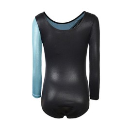 MORESAVE Gymnastics Leotards for Girls Long Sleeve Sparkle Leotards Shiny Embroidery Leotard Athletic Ballet Dance Bodysuit Clothes One Piece Practice Unitards Jumpsuit(Blue, 9-10 Years)