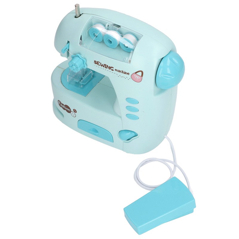 Children Electric Sewing Machine Toy with Threader Ruler Interesting Small