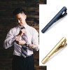 MOZETO Tie Clips for Men, Black Gold Blue Silver Tie