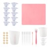 Silicone Measuring Cup Tool Kit Spatula Finger Gloves Pipettes Epoxy