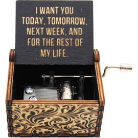 Wooden Music Box, Can't Help Falling in Love Music Boxes, Gift for Wife/Husband/Girlfriend/Boyfriend/Lover, Gift Idea for Christmas, New Year, Valentine's Day, Birthday, Anniversary, Graduation (C06)