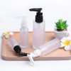 2PCS 100 ML/3.4 OZ Frosted Glass Pump Bottles with Black