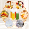 30Pcs 2 Oz Empty Plastic Juice Bottles with Caps,Reusable Clear