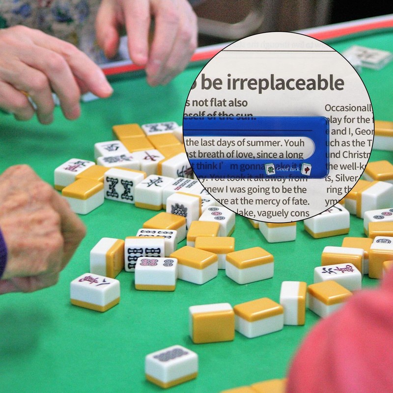 BOXOB 4pcs Mahjong Line Finder, Good Luck Mahjong Card Guide