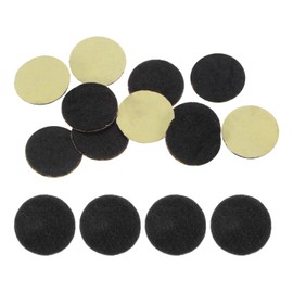 HARFINGTON 10pcs Round Adhesive Felt Circles, 12mm 15/32" Pre Cut Felt Craft Stickers Non-Woven Mini Felt Fabric Circles for DIY Sewing Handcraft Cut Projects Craft Finishing, Black