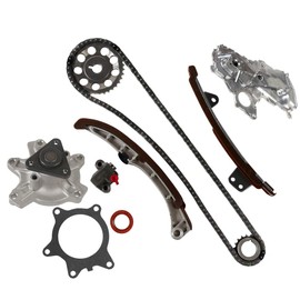 Timing Chain Kit with Oil Water Pump Set Compatible with 04-06 Scion XA&XB / 04-05 for Toyota Echo / 04-09 for Toyota Prius / 06-12 for Toyota Yaris 1.5L 1497CC L4 GAS DOHC
