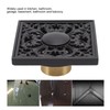 Floor Drain Quadrate Antique European Style Copper Stainless Steel Odor