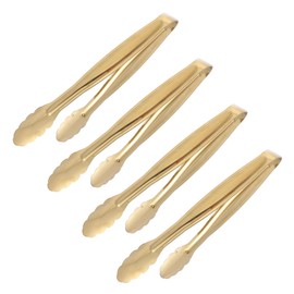 Gatuida 4 Pcs 15cm Stainless Steel Food Serving Tongs Ice Cube Tongs Bread Clip Versatile for Kitchen