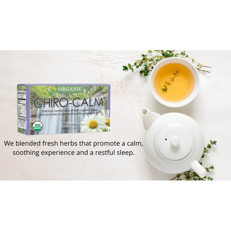 Edom Laboratories Chiro-Calm - Organic Herbal Tea for Sleep -