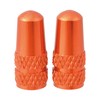 NOGUCHI 111592 Aluminum Valve Cap for Presta Type, Orange, 2
