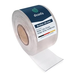 diconfa PVC Strip Transparent 50 mm 5 cm Wide 0.05 to 10 m Long 1 to 10 mm Thick 50 x 350 x 4 mm (5 x 35 cm) Rubber Strips Soft PVC Transparent Strip Curtain Sold by the Metre