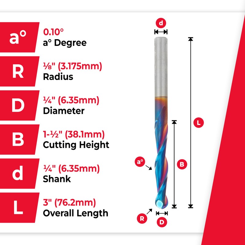 Amana Tool Carbide Up Cut Spiral CNC Router Bits for