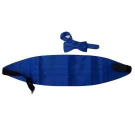 Unbranded BOW TIE & CUMMERBUD SET~Royal Blue~Adjustabl