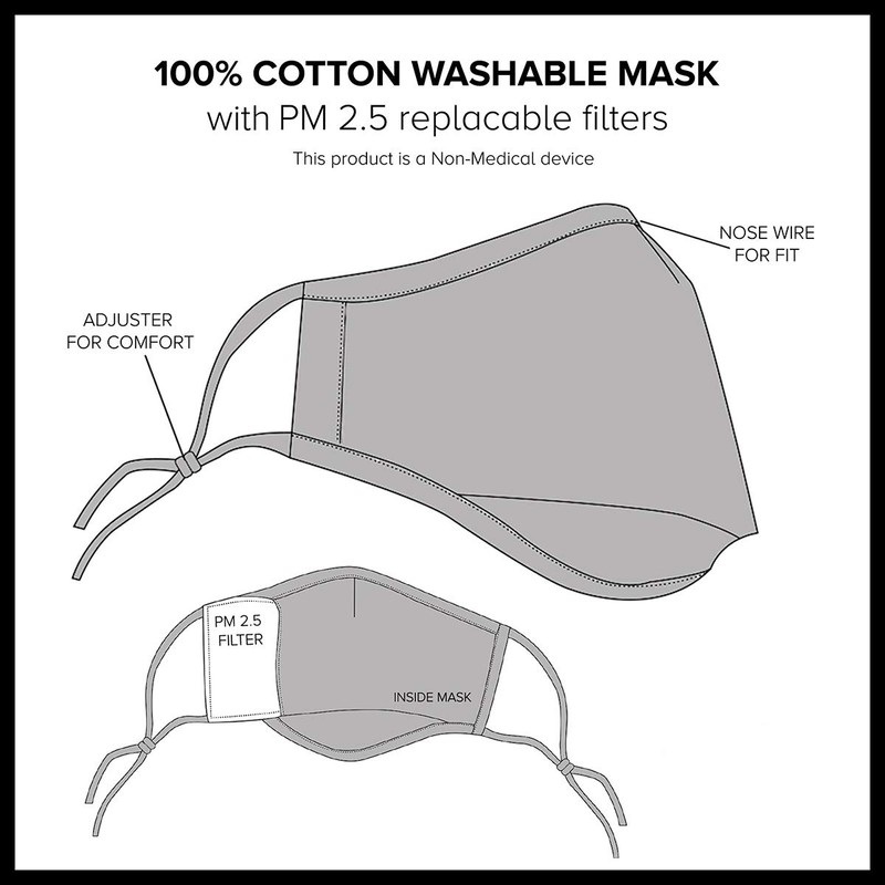Soprano Wine Flying Pheasants Washable And Reusable 100% Cotton Face