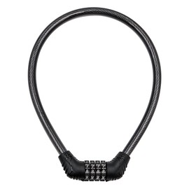 Pack of 2 NUZAMAS Bicycle Comnination Chain Lock Cable, 550mm, 4-Digit Number Resettable Combination Bike Password Lock, Bike Chain Locks for Bicycle Outdoors