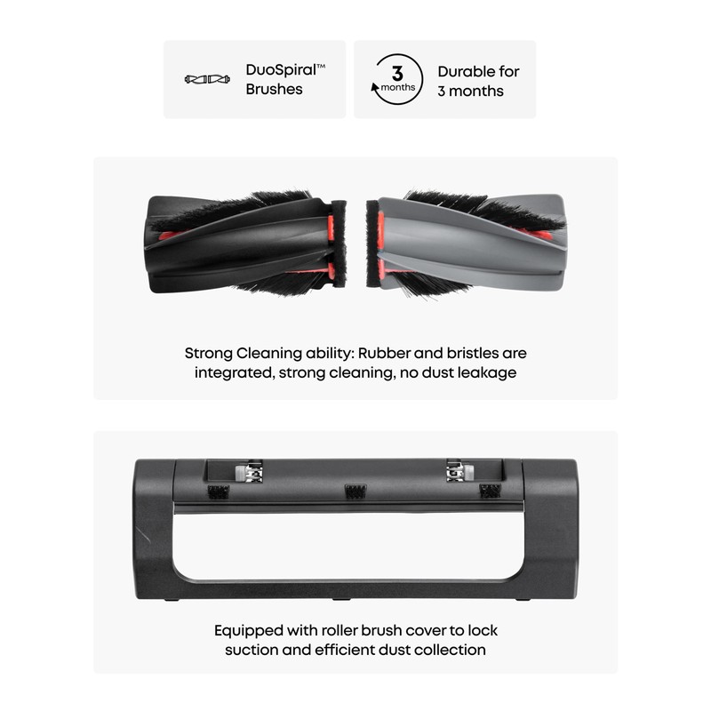 eufy Rolling Brush and Brush Guard, Durable, Effective Cleaning, Compatible