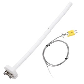 QUARKZMAN 12 Inch K-Type Ceramic Burning Furnace Thermocouple Sensor Probe for Muffle Furnace, with 3.3 ft Thermocouple Wire, High Temperature 1100 °C 3 x 300 mm