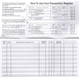 Checkbook Registers, Made in The USA, for Personal Checkbook - Checkbook Ledger Transaction Registers Log for Personal or Business Bank Checking Account (12, 2024/2025/2026 Calendars)
