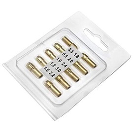 Be In Your Mind 10pcs 0.5-3.2mm Brass Drill Chuck 5mm Shank Mini Drill Collect Chuck Bits for Rotary Tool