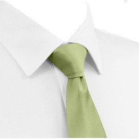 trilece Green Ties for Men - Men's Solid Color Ties - Formal Neckties for Men - Neck Tie for Man (Moss Green)