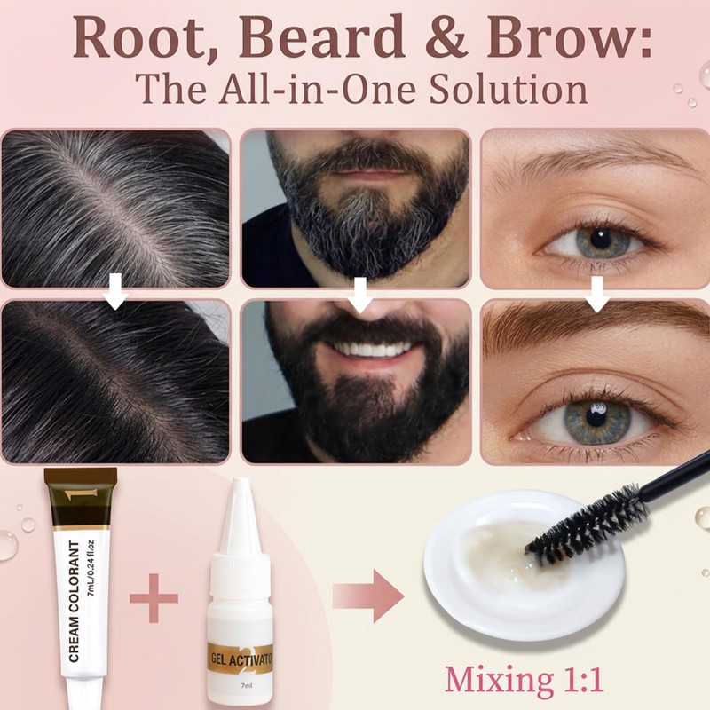Lash Color Kit, Natural Eyebrow & Eyelash Coloring Set, 7ml