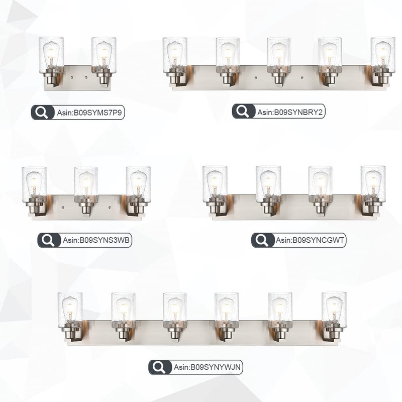 WINSHEN Cylinder Seeded Glass Lamp Shades, Bubble Glass Replacement Lampshades