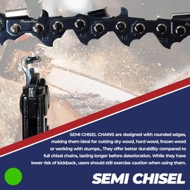 Proven Part (3) Semi Chisel Chain For 4In Bar 1/4" Pitch .043 Gauge 28DL Fits Stihl 3670 005 0028 (1) Qt Oil