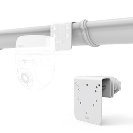 Koroao Gutter Mount Bracket Compatible with TP-Link Tapo Outdoor Pan/Tilt Wi-Fi Security Camera(C530WS C520WS/C510W/C500/C501GW/TC40/TC41/TC40GW/C51A/C52A) Security Cameras（White）