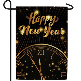 America Forever New Year Countdown Garden Flag 12.5 x 18 inch Double Sided Happy Party at Midnight Starlight Celebration Seasonal Yard Outdoor Decor
