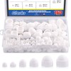Glarks 160Pcs White Bolt Covers Screw Caps Assortment Kit, M4